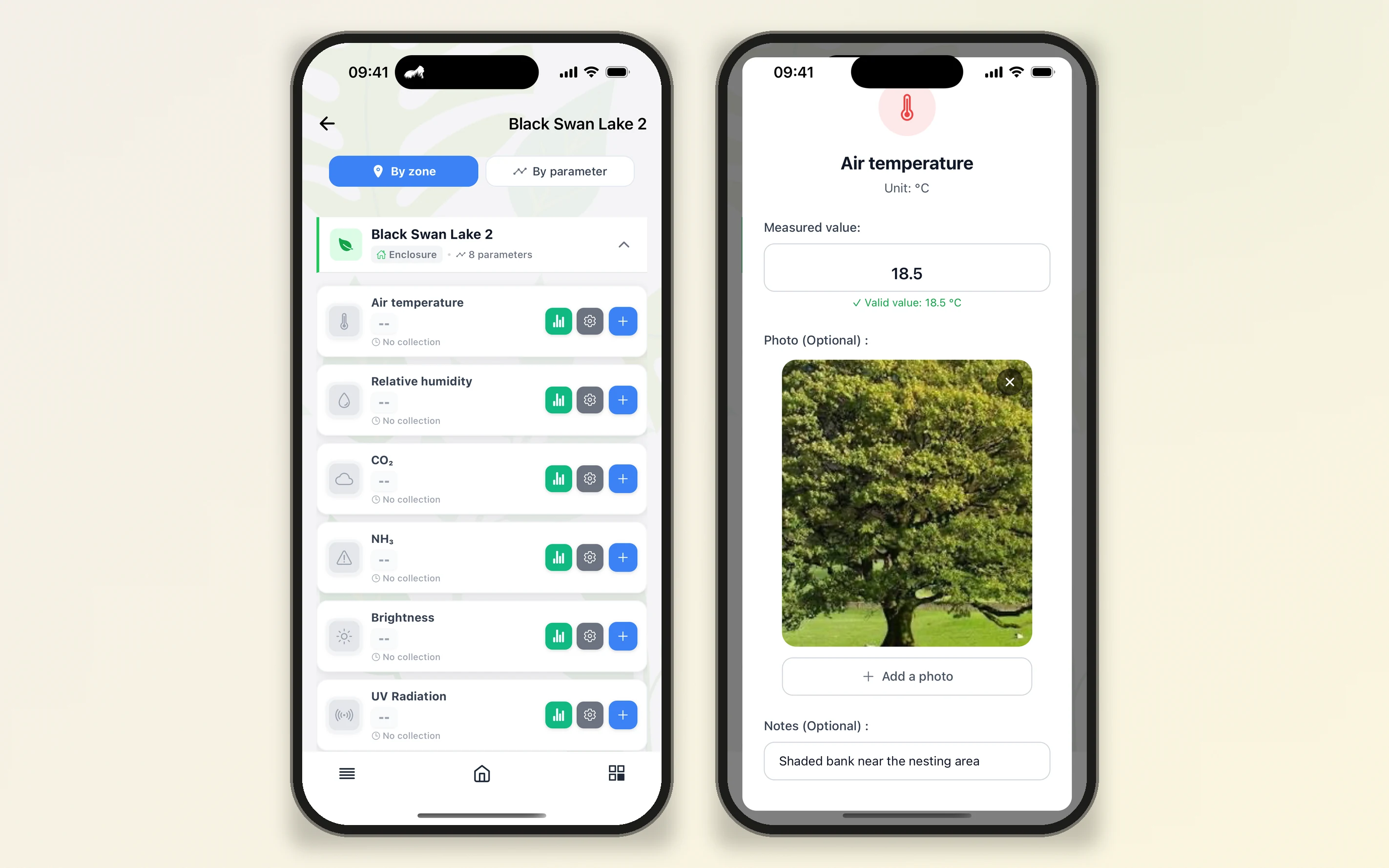 Paramètres environnementaux — Animal Welfare Monitor