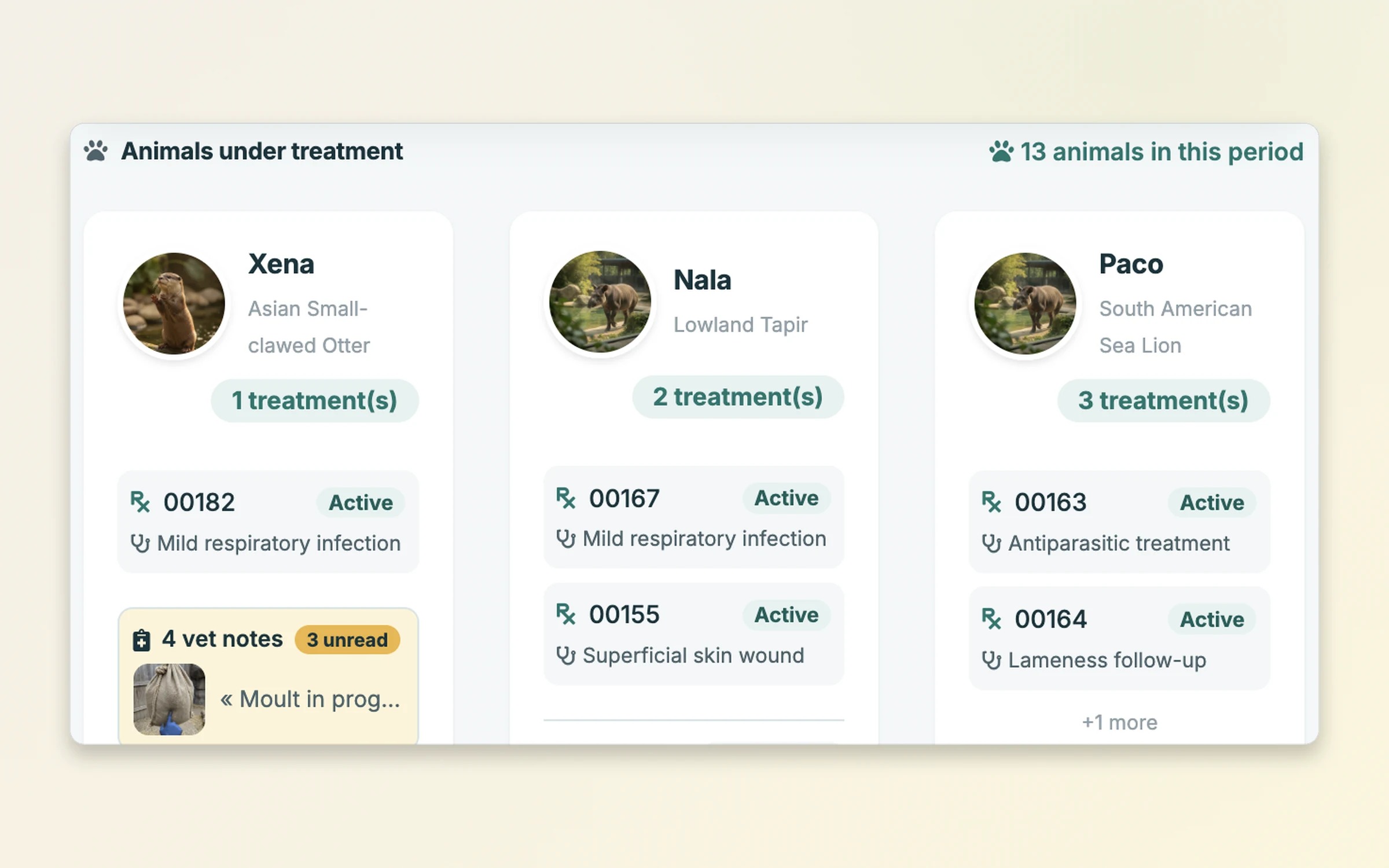Suivi vétérinaire — Animal Welfare Monitor