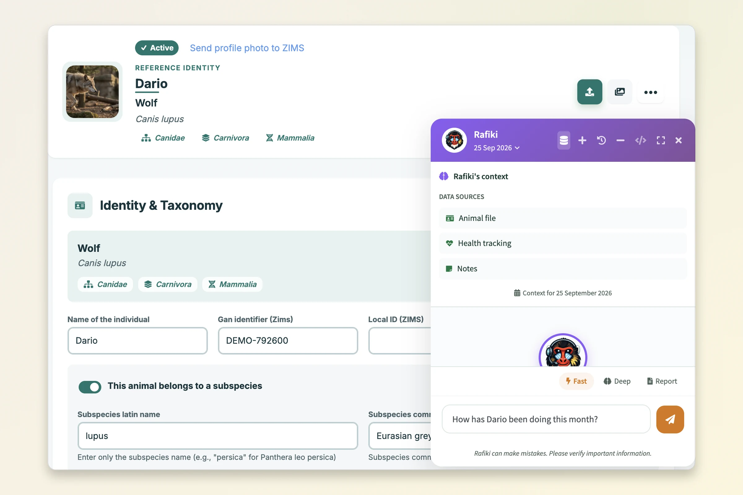 Rafiki disponible dans chaque contexte de l’application